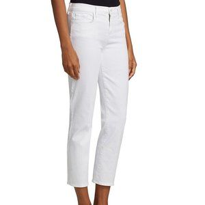 L'agence Jeans Women's 30 White Alexia High Rise Straight Leg Stretch $245 Nwot